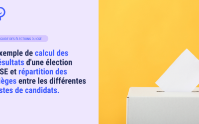 Exemple de calcul des résultats d'une élection CSE et répartition des sièges entre les différentes listes de candidats.