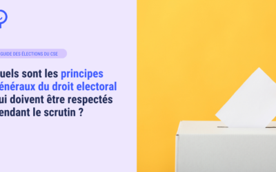Quels sont les principes généraux du droit electoral qui doivent être respectés pendant le scrutin ?